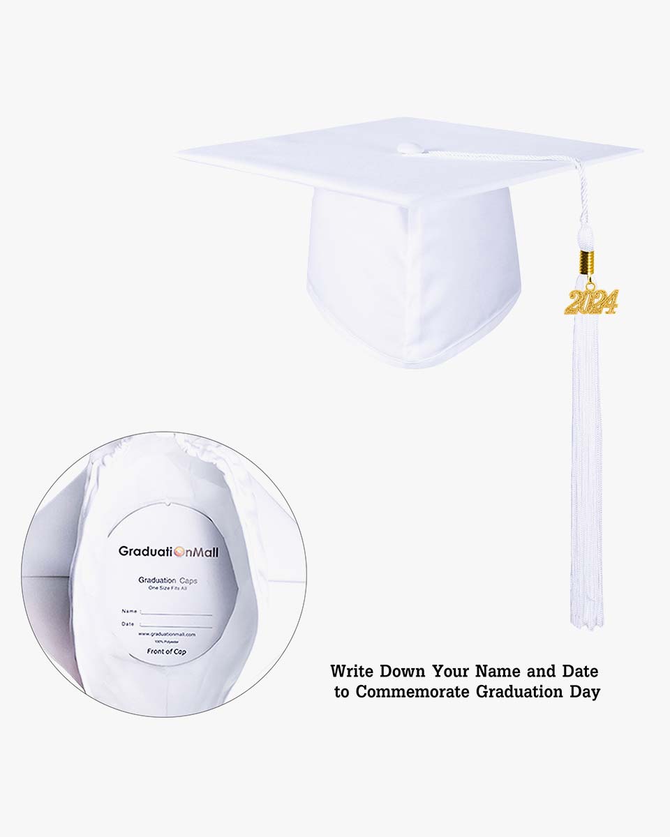 White graduation cheap cap