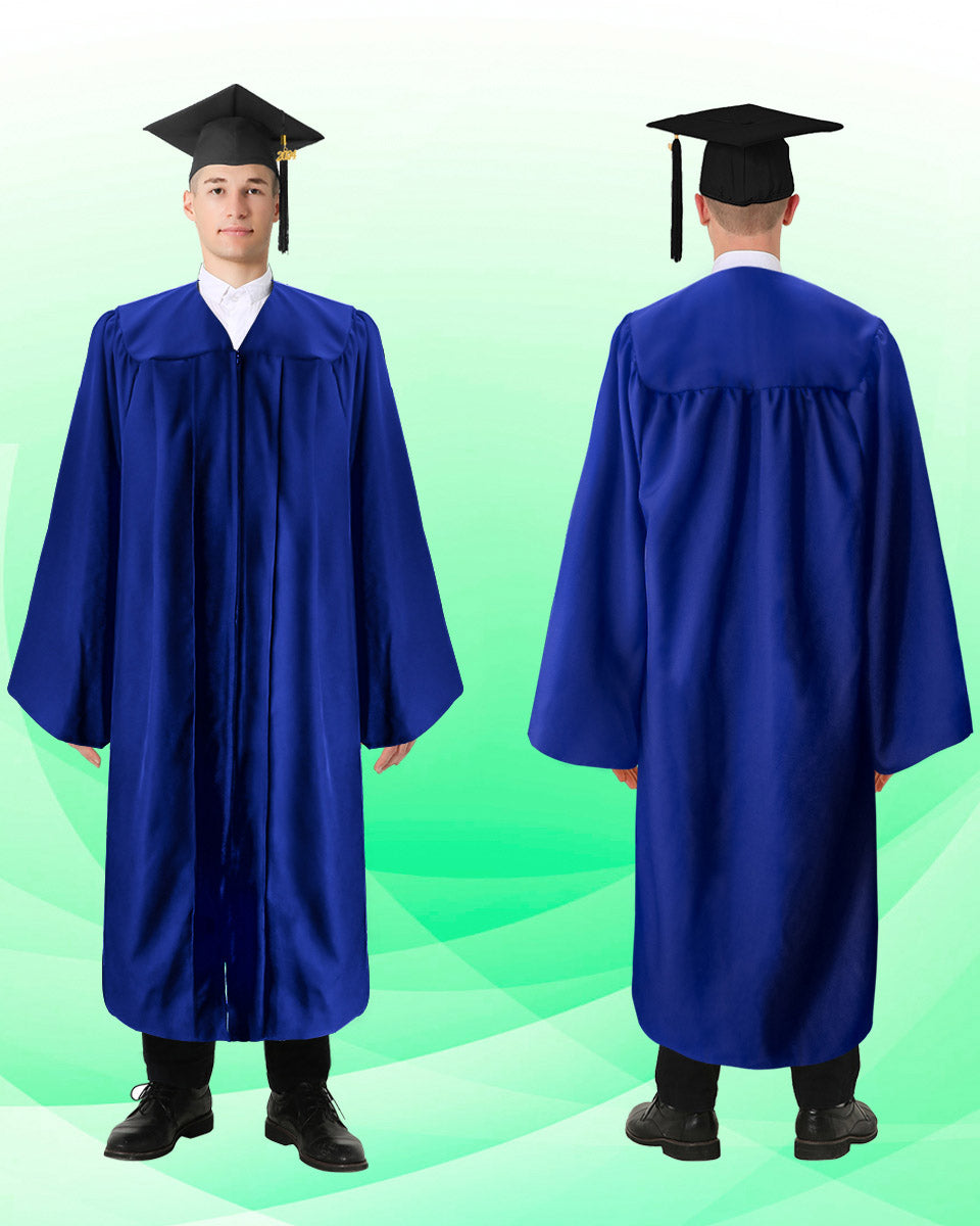 100% Recycled Material High School Graduation Cap and Gown with Pockets - 3 Colors Available