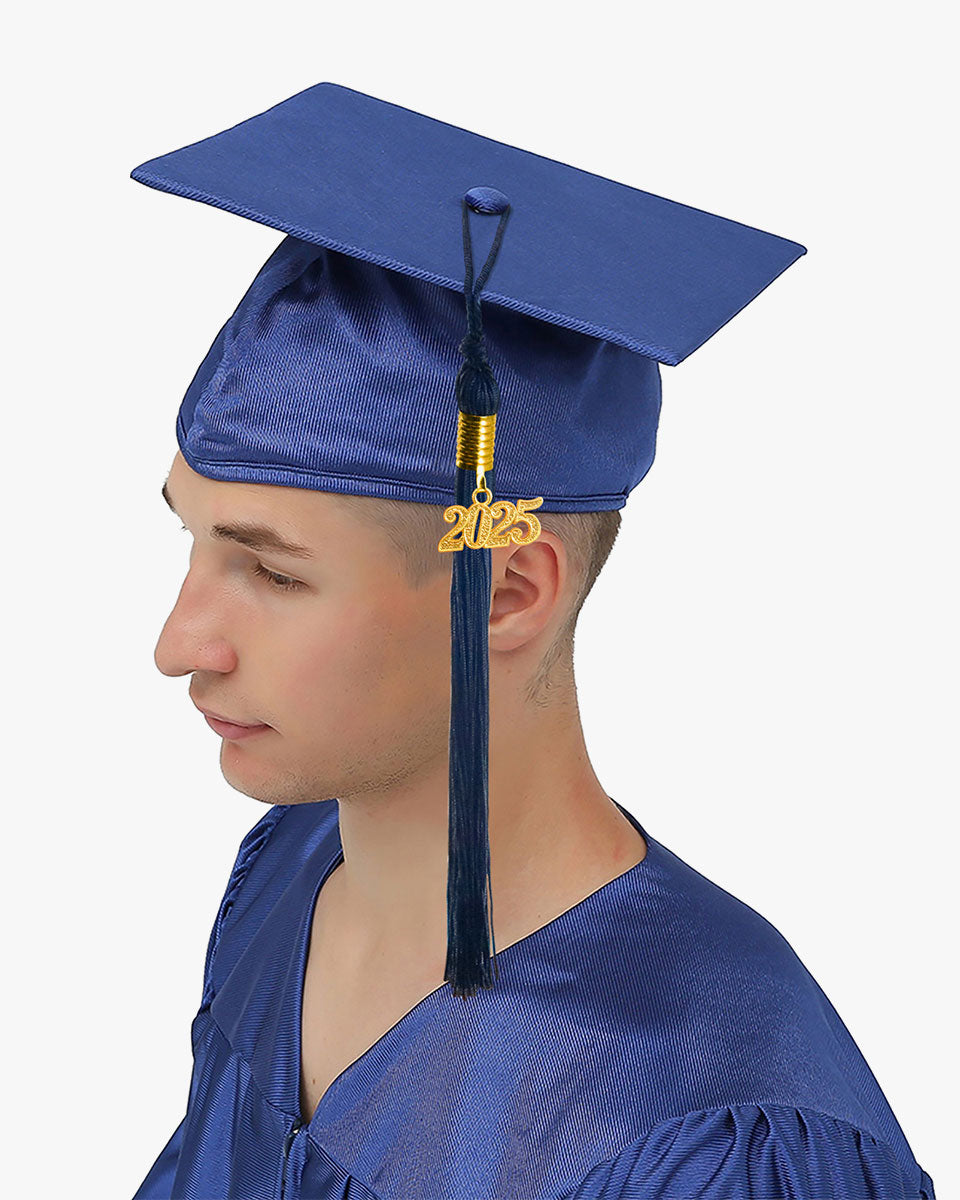 High School Economy Shiny Graduation Cap,Gown & Tassel Package - 12 Colors Available