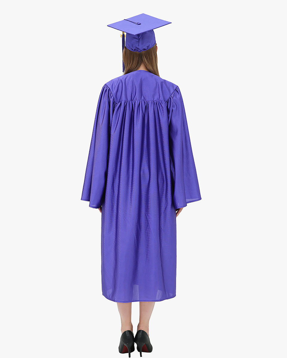 High School Economy Shiny Graduation Cap,Gown & Tassel Package - 12 Colors Available