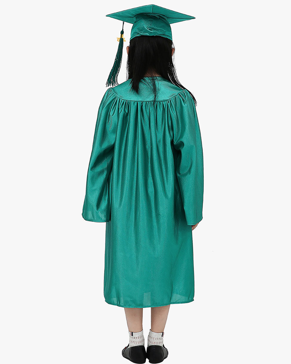 Shiny Kindergarten Cap, Gown & Tassel Package - 12 Colors Available