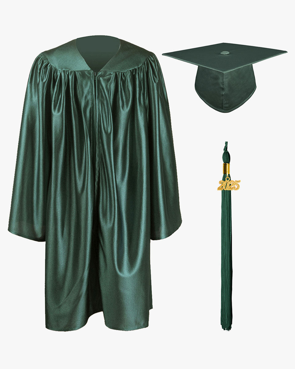 Shiny Kindergarten Cap, Gown & Tassel Package - 12 Colors Available