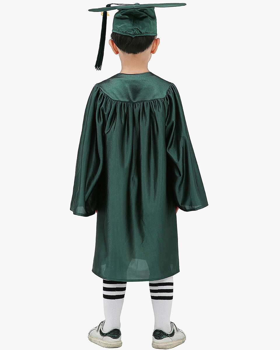 Shiny Kindergarten Cap, Gown & Tassel Package - 12 Colors Available