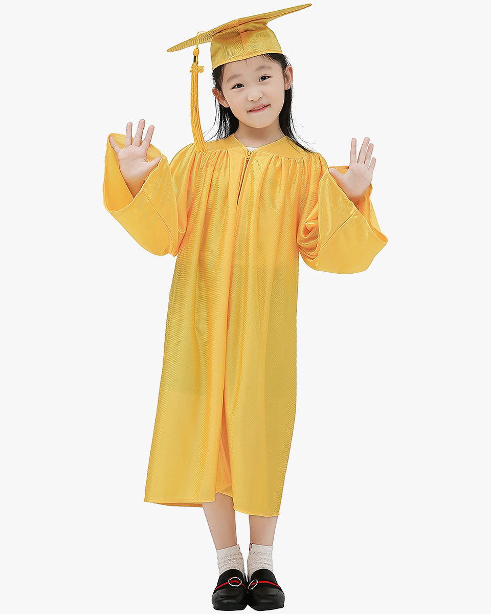 Shiny Kindergarten Cap, Gown & Tassel Package - 12 Colors Available