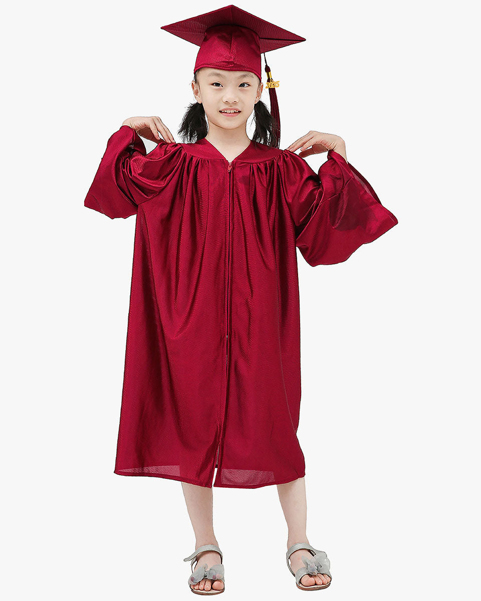 Shiny Kindergarten Cap, Gown & Tassel Package - 12 Colors Available