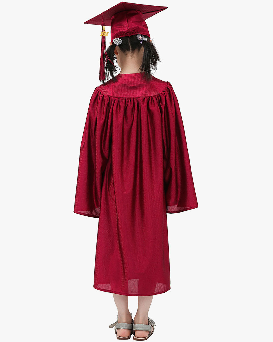 Shiny Kindergarten Cap, Gown & Tassel Package - 12 Colors Available