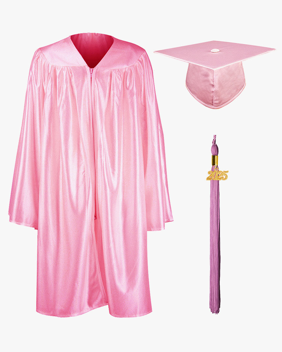 Shiny Kindergarten Cap, Gown & Tassel Package - 12 Colors Available