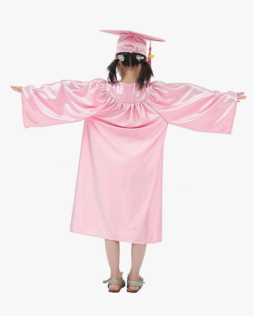 Shiny Kindergarten Cap, Gown & Tassel Package - 12 Colors Available