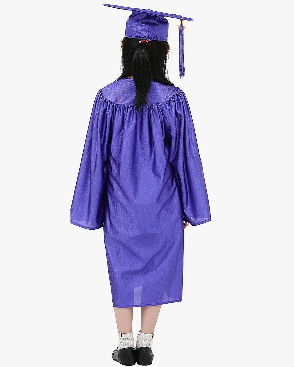 Shiny Kindergarten Cap, Gown & Tassel Package - 12 Colors Available