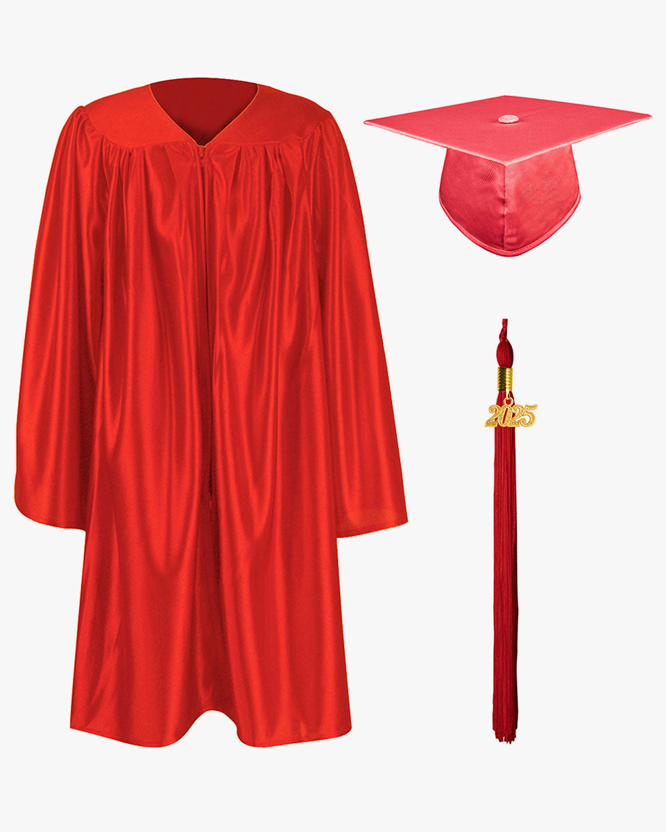 Shiny Kindergarten Cap, Gown & Tassel Package - 12 Colors Available