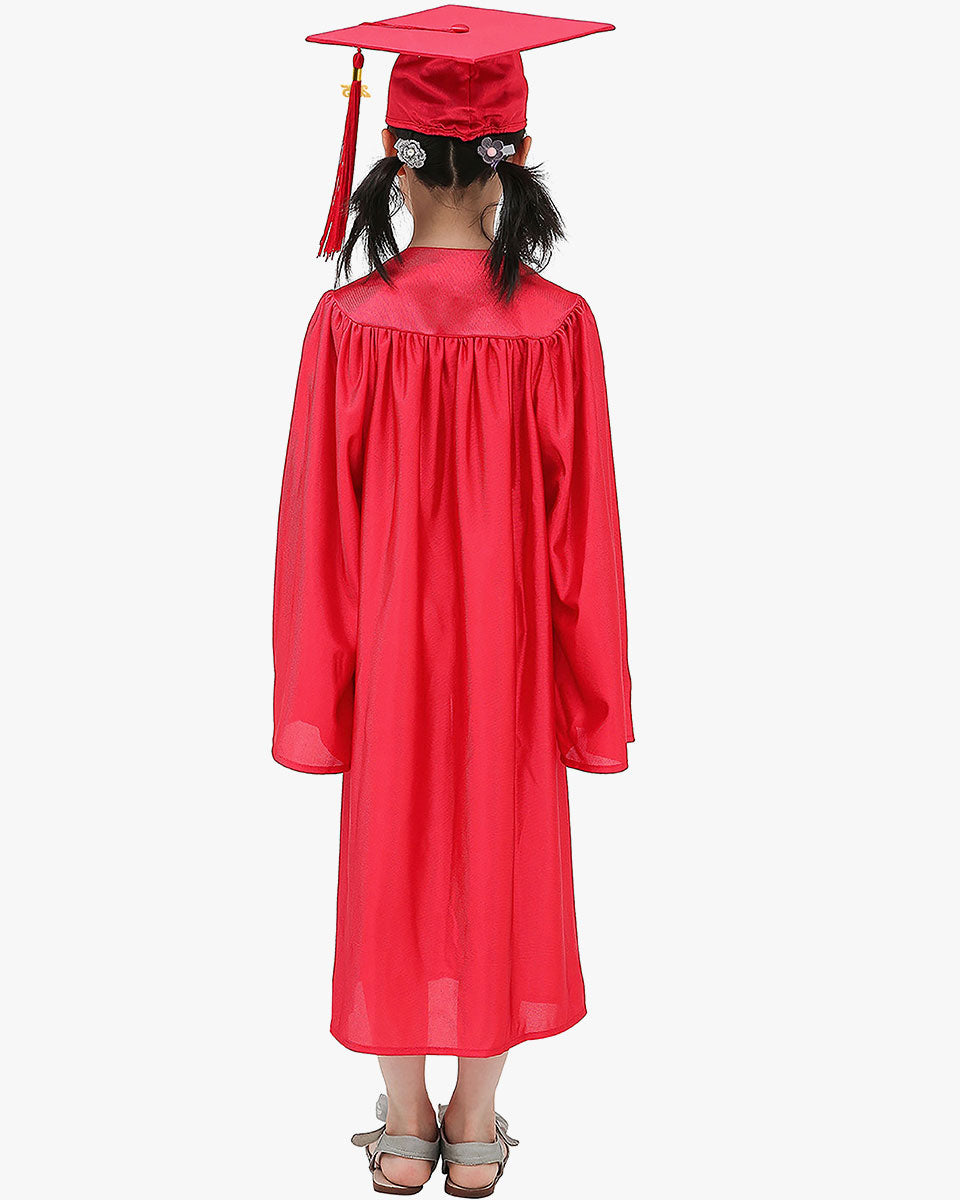 Shiny Kindergarten Cap, Gown & Tassel Package - 12 Colors Available