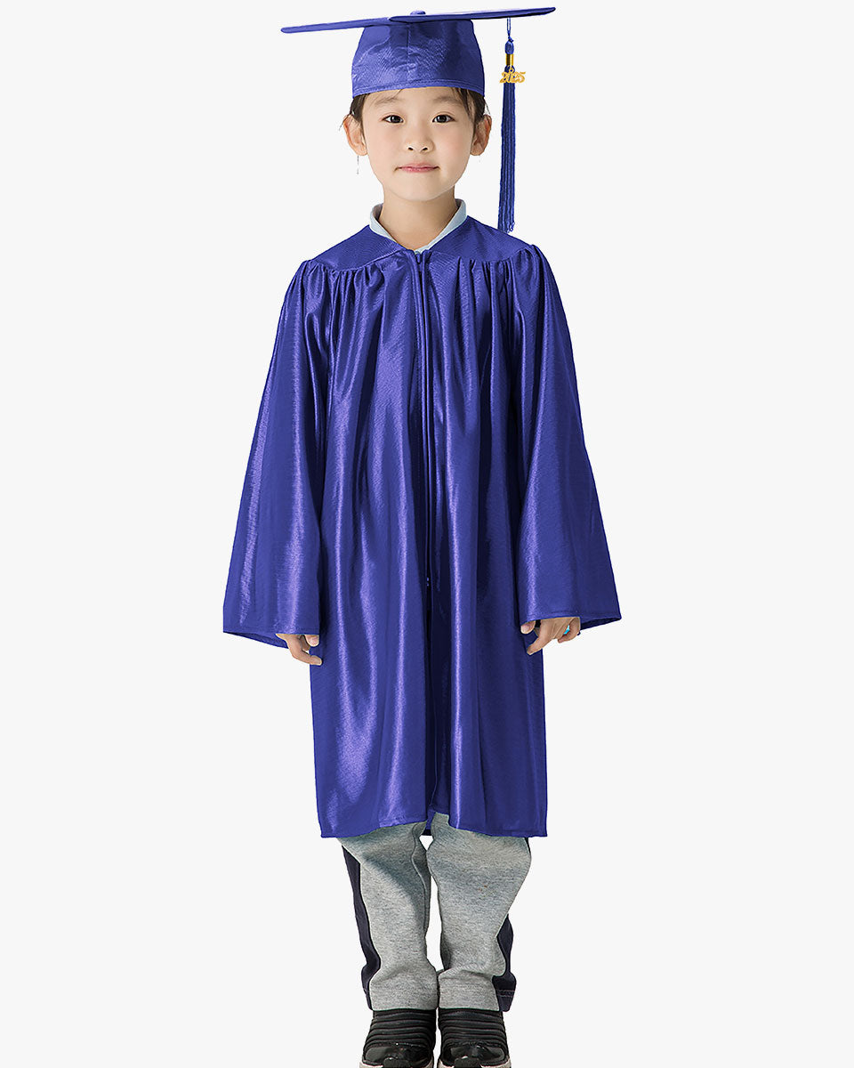 Shiny Kindergarten Cap, Gown & Tassel Package - 12 Colors Available