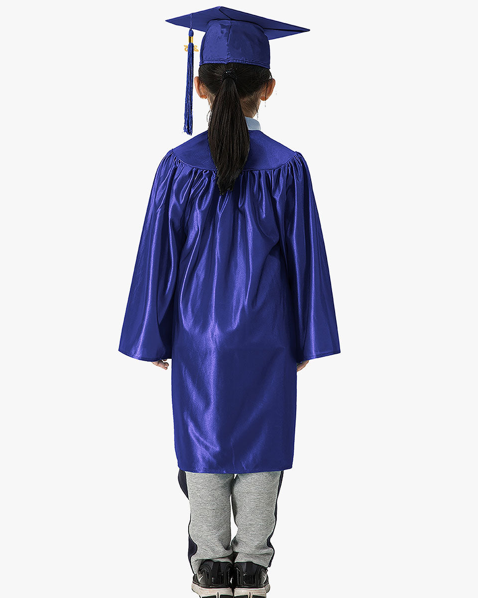 Shiny Kindergarten Cap, Gown & Tassel Package - 12 Colors Available