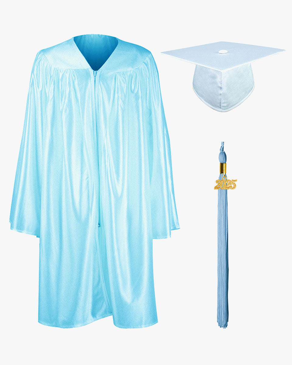 Shiny Kindergarten Cap, Gown & Tassel Package - 12 Colors Available