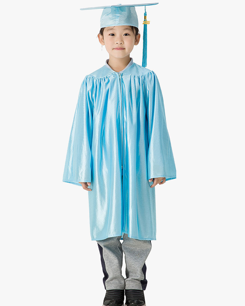 Shiny Kindergarten Cap, Gown & Tassel Package - 12 Colors Available