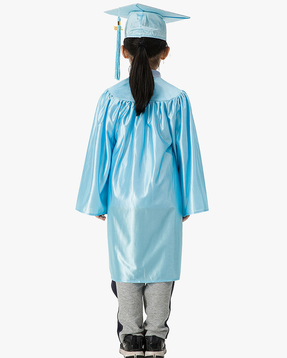 Shiny Kindergarten Cap, Gown & Tassel Package - 12 Colors Available