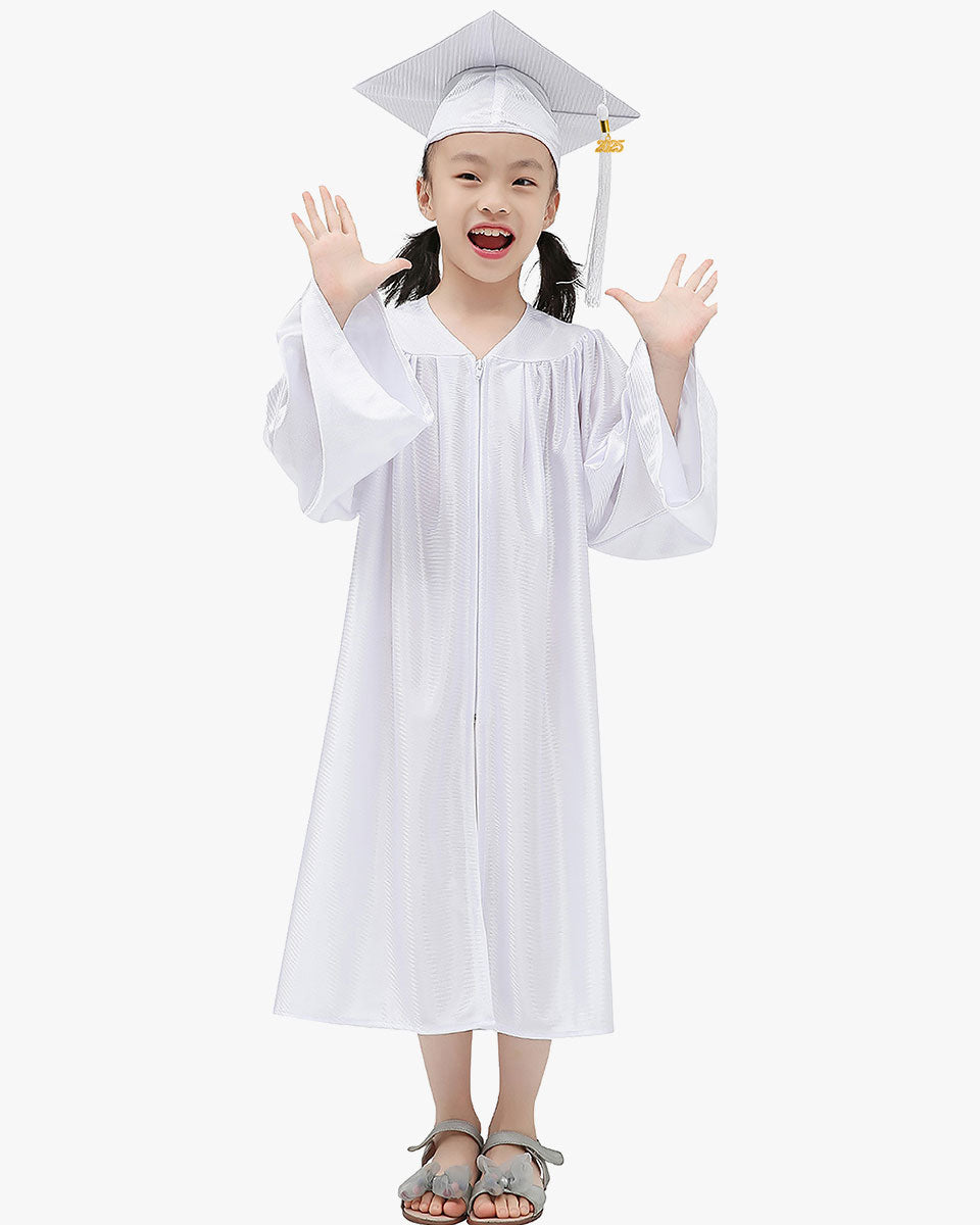 Shiny Kindergarten Cap, Gown & Tassel Package - 12 Colors Available