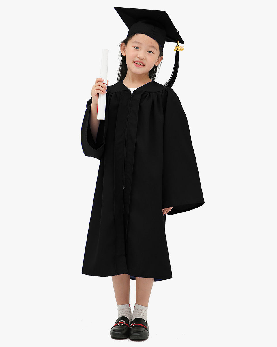 Matte Kindergarten Cap, Gown & Tassel Package – 12 Colors Available