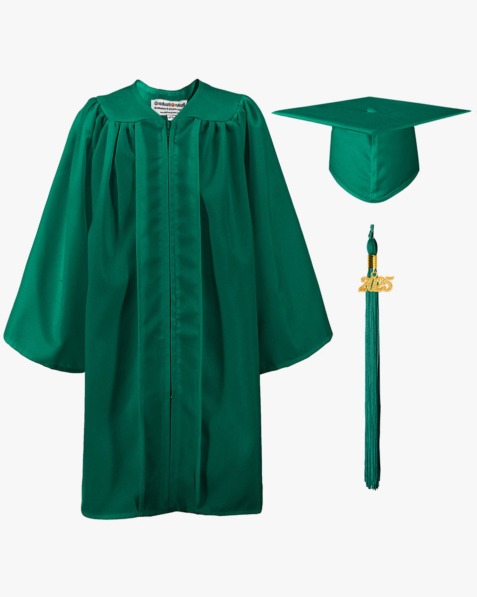 Matte Kindergarten Cap, Gown & Tassel Package – 12 Colors Available