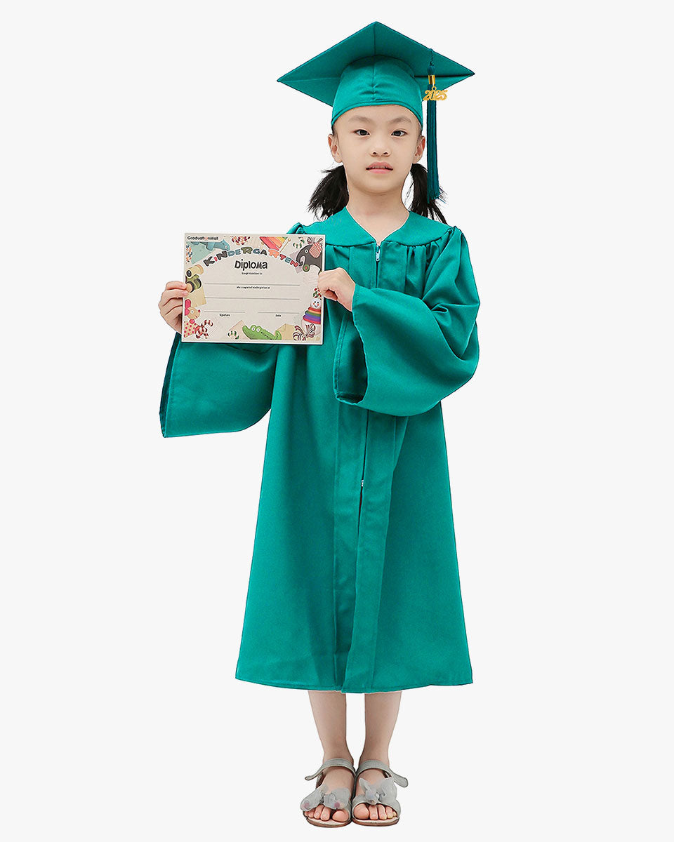 Matte Kindergarten Cap, Gown & Tassel Package – 12 Colors Available