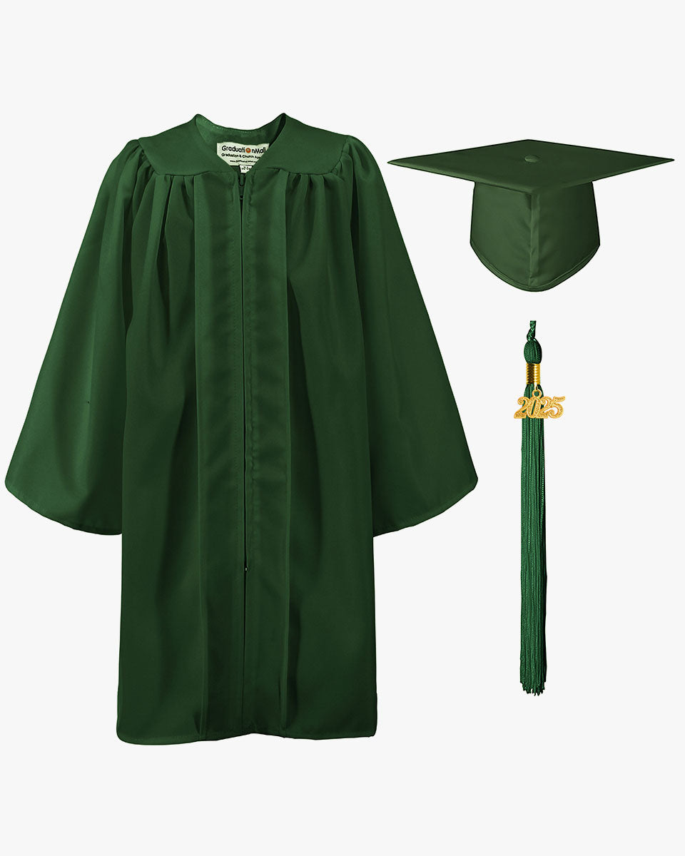 Matte Kindergarten Cap, Gown & Tassel Package – 12 Colors Available