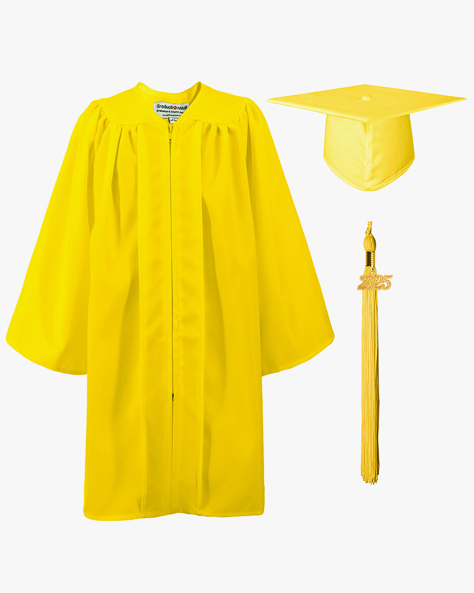 Matte Kindergarten Cap, Gown & Tassel Package – 12 Colors Available