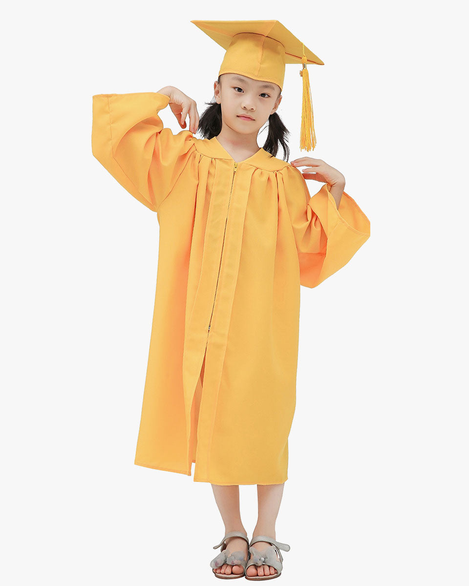 Matte Kindergarten Cap, Gown & Tassel Package – 12 Colors Available