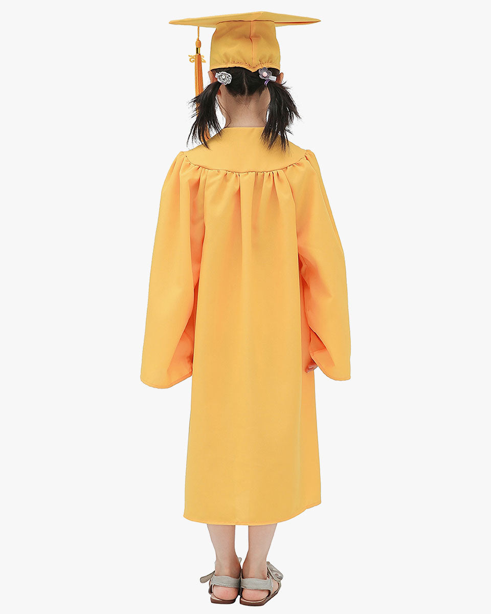 Matte Kindergarten Cap, Gown & Tassel Package – 12 Colors Available