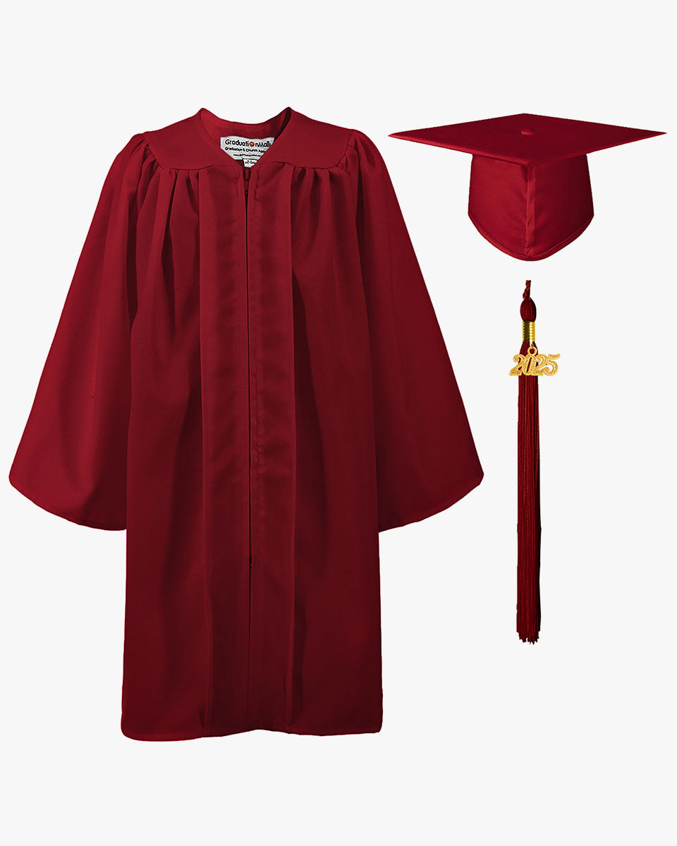 Matte Kindergarten Cap, Gown & Tassel Package – 12 Colors Available