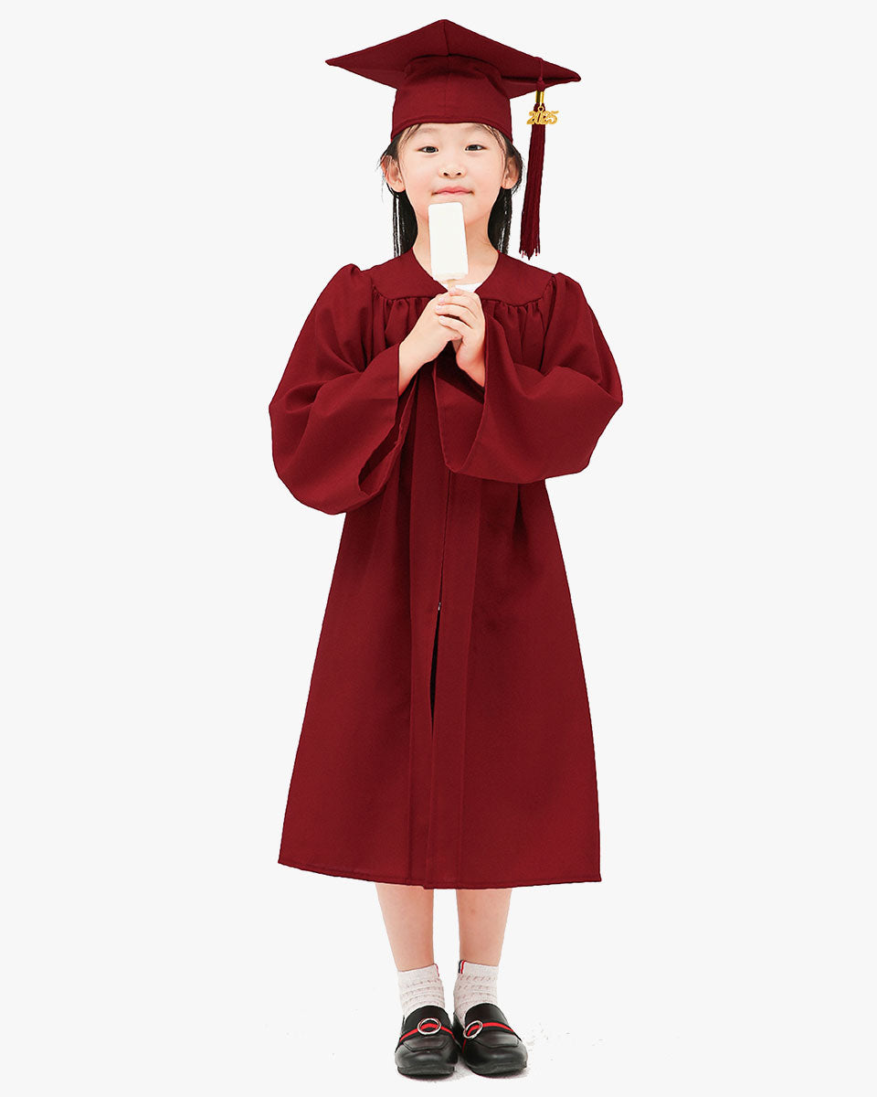 Matte Kindergarten Cap, Gown & Tassel Package – 12 Colors Available