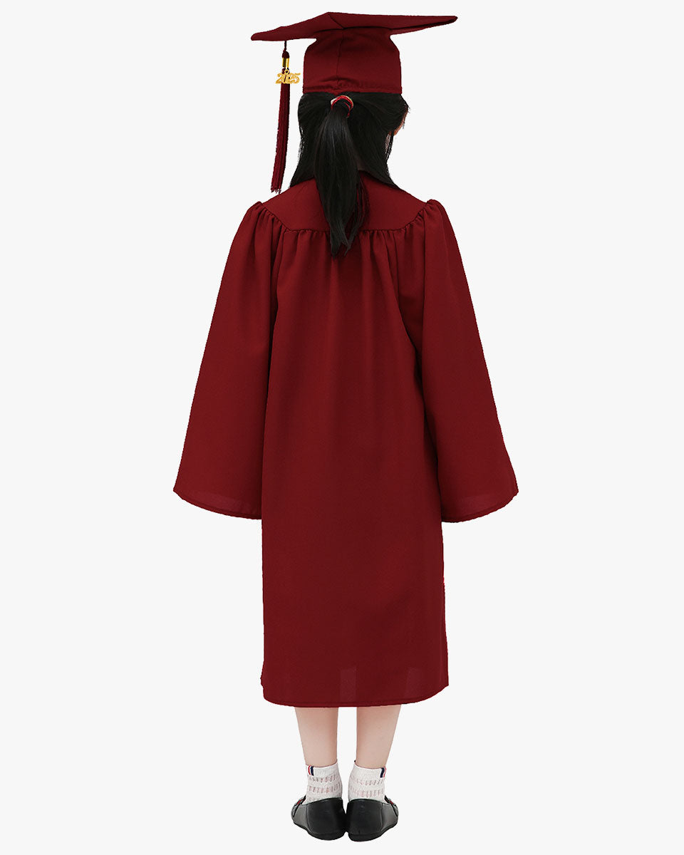 Matte Kindergarten Cap, Gown & Tassel Package – 12 Colors Available