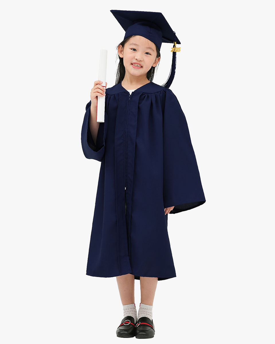 Matte Kindergarten Cap, Gown & Tassel Package – 12 Colors Available