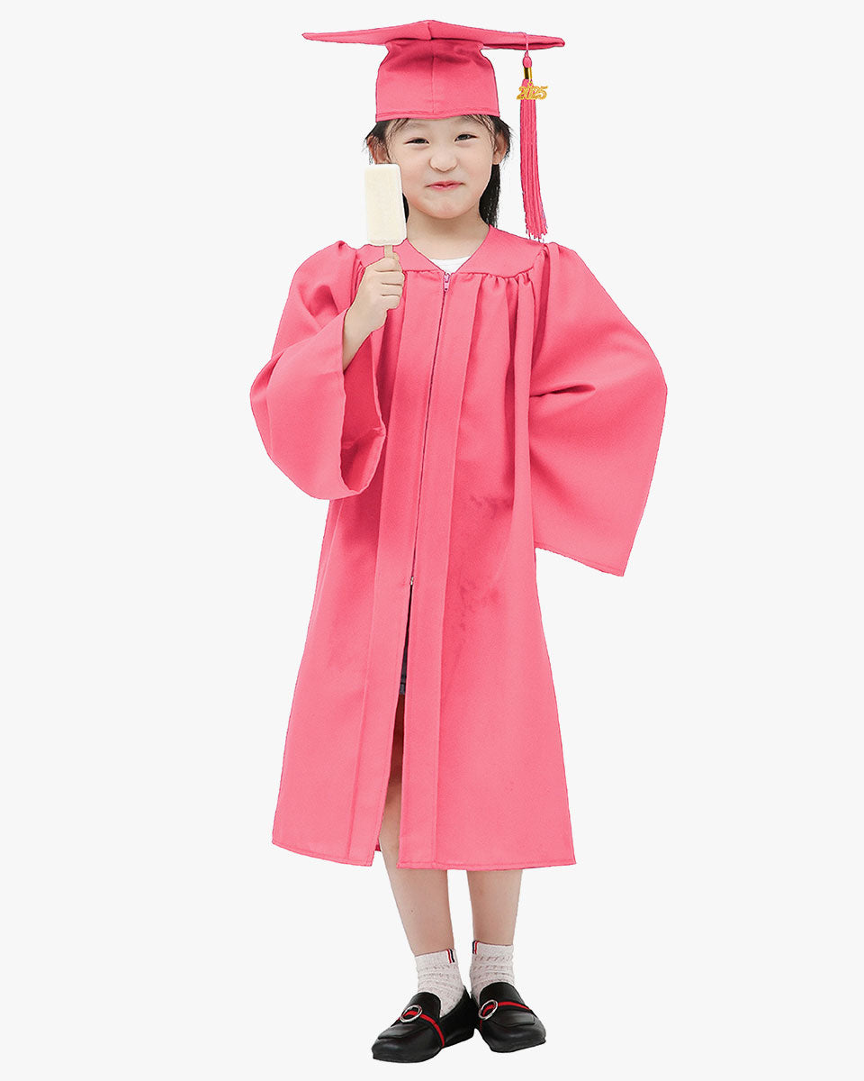 Matte Kindergarten Cap, Gown & Tassel Package – 12 Colors Available