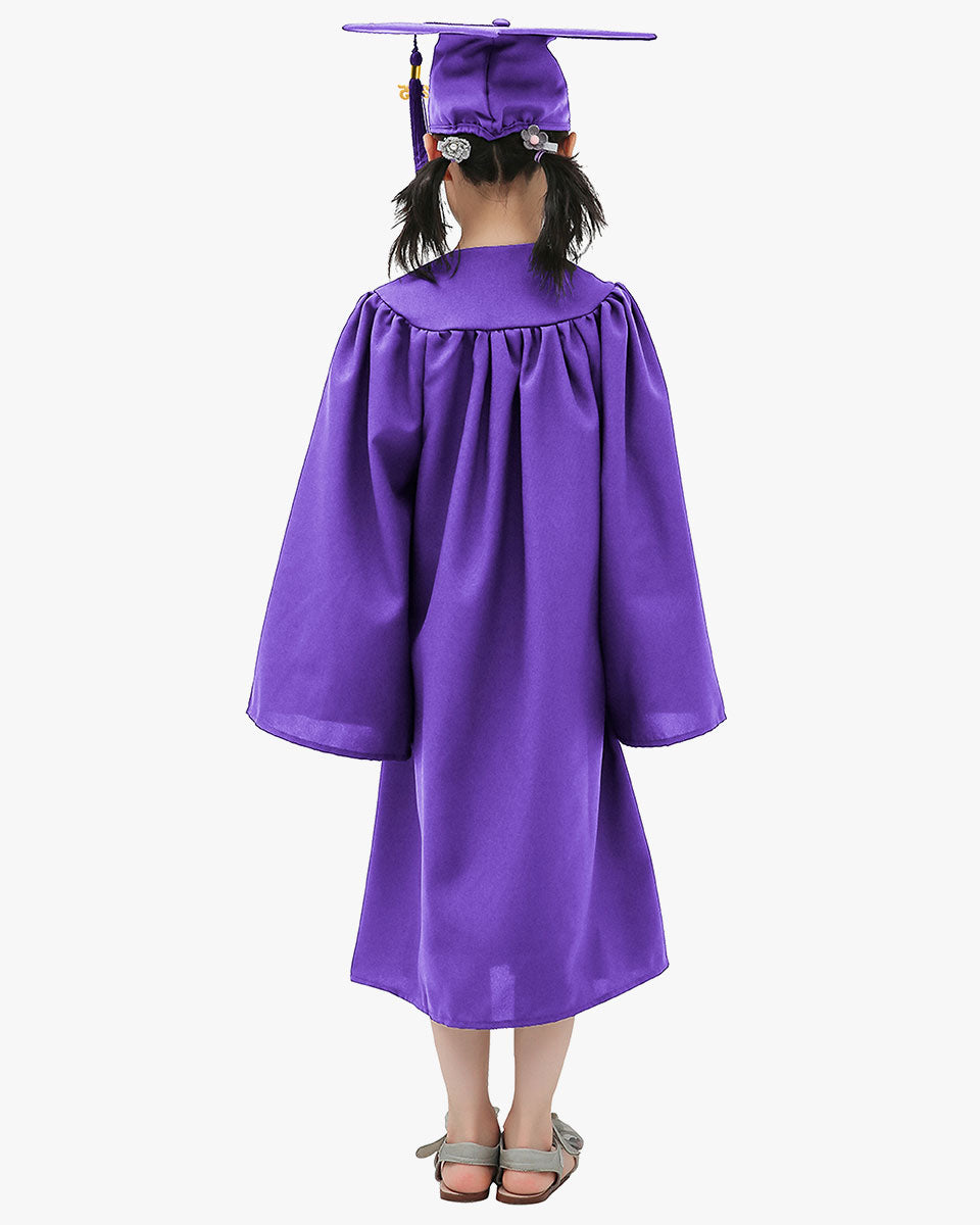 Matte Kindergarten Cap, Gown & Tassel Package – 12 Colors Available