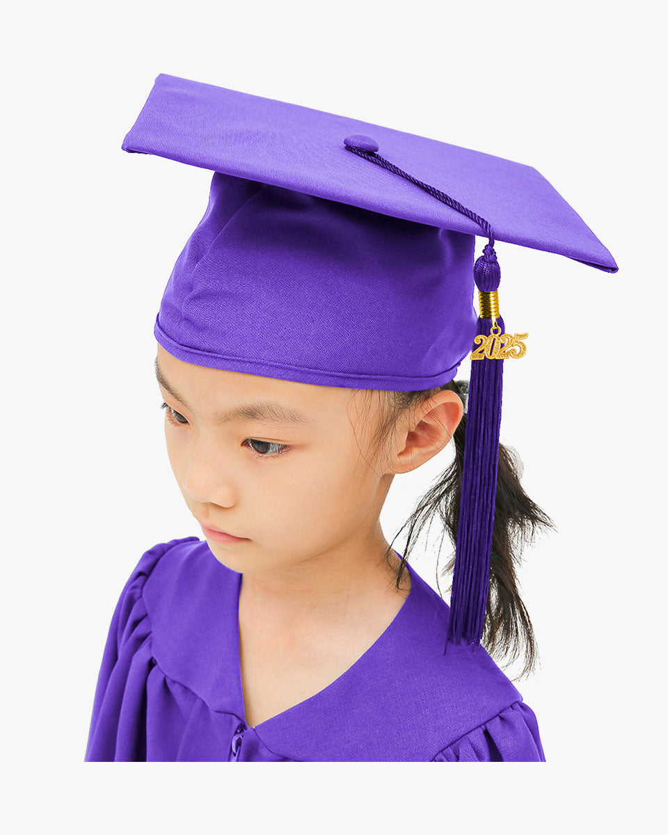 Matte Kindergarten Cap, Gown & Tassel Package – 12 Colors Available