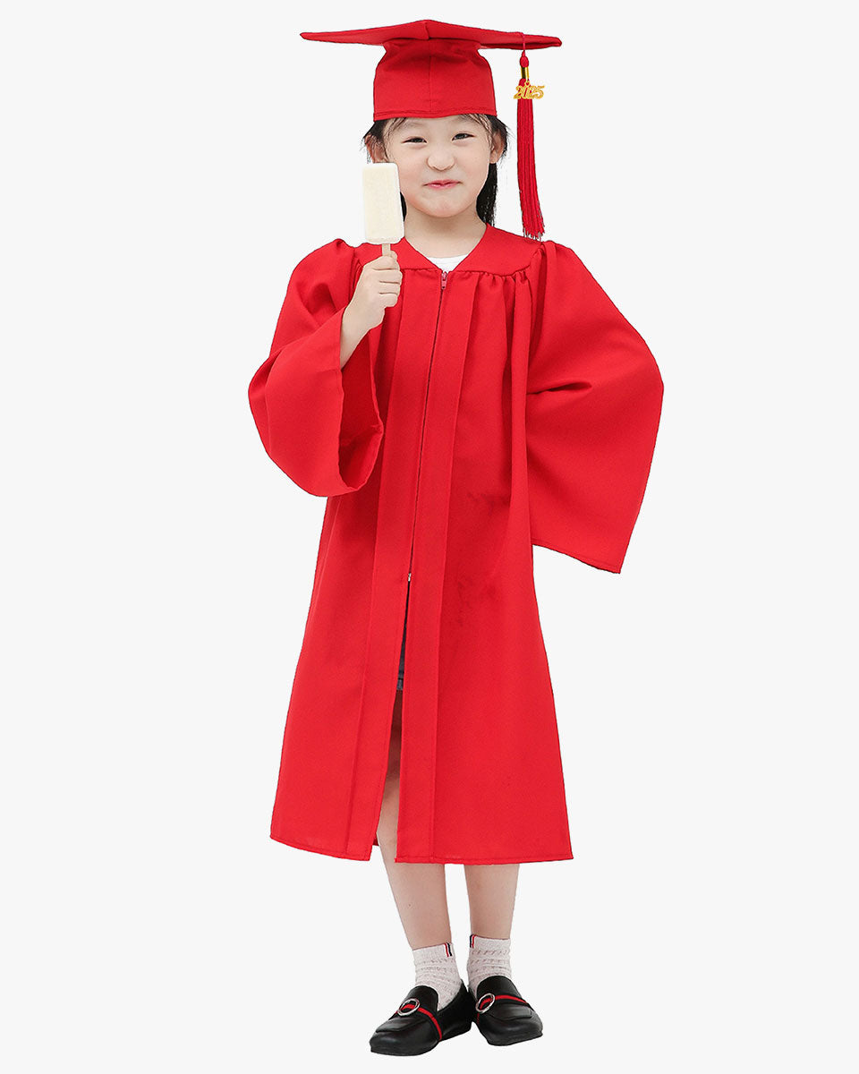 Matte Kindergarten Cap, Gown & Tassel Package – 12 Colors Available