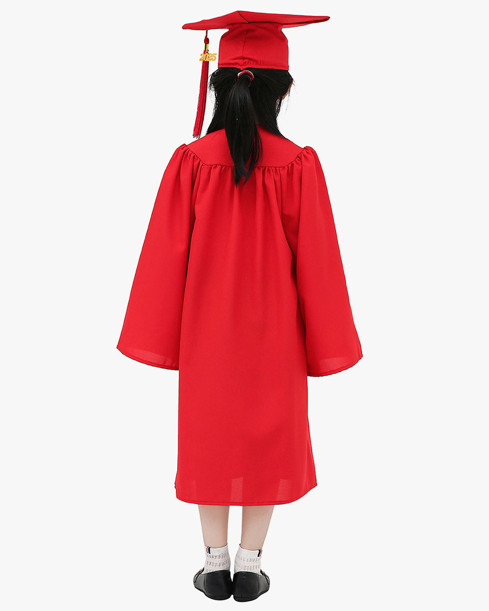 Matte Kindergarten Cap, Gown & Tassel Package – 12 Colors Available