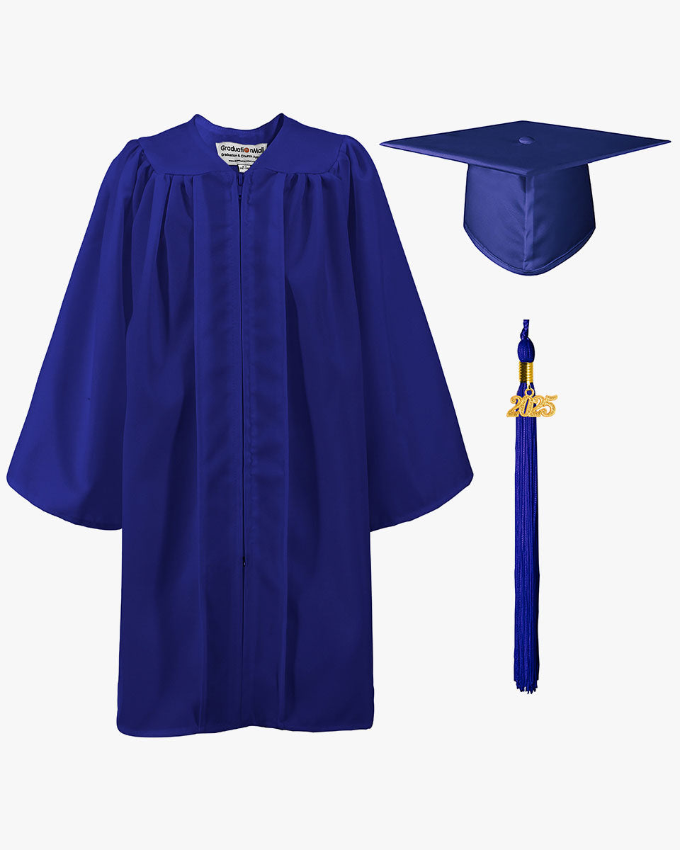 Matte Kindergarten Cap, Gown & Tassel Package – 12 Colors Available