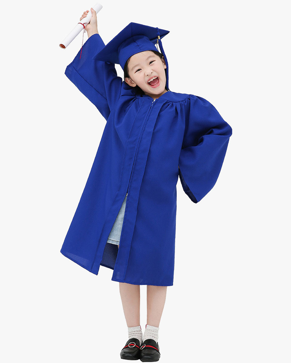 Matte Kindergarten Cap, Gown & Tassel Package – 12 Colors Available