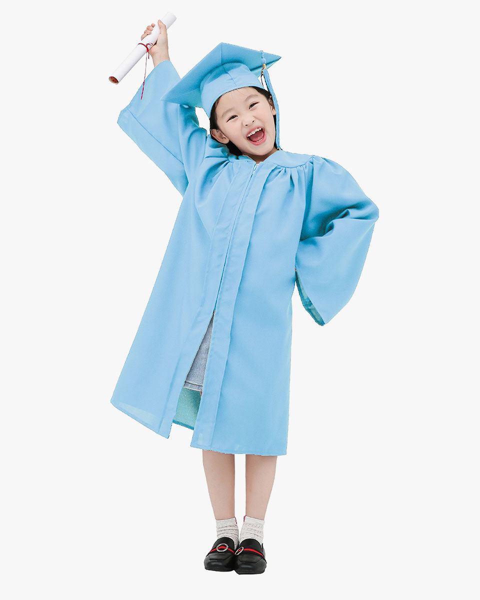 Matte Kindergarten Cap, Gown & Tassel Package – 12 Colors Available