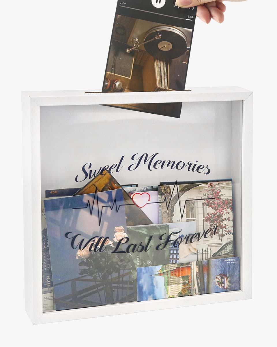 Travel Adventure Archive Memory Ticket Shadow Box with Slot 11x11 - 2 Styles Available