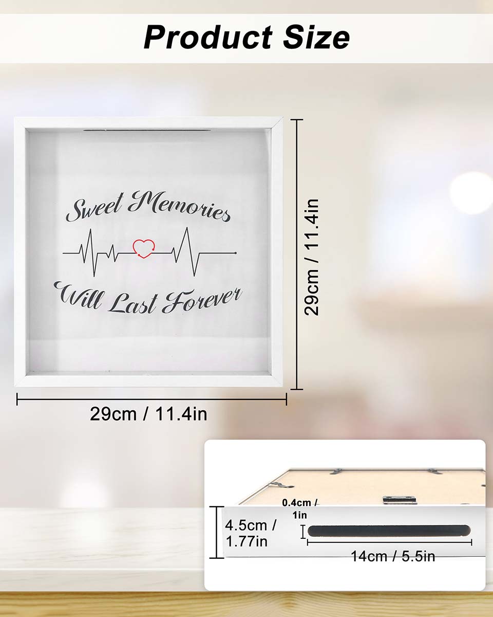 Travel Adventure Archive Memory Ticket Shadow Box with Slot 11x11 - 2 Styles Available